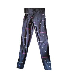 Girl's CHAMPION Rainbow Leggings, Multicolor Pants, Small
